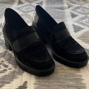 Geox Black Women's Platform Loafers